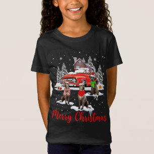 Camiseta Feliz Natal Papais noeis Reindeer Irish Wolfhound 