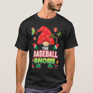 Camiseta Feliz Natal para a família de beisebol Gnomo Match