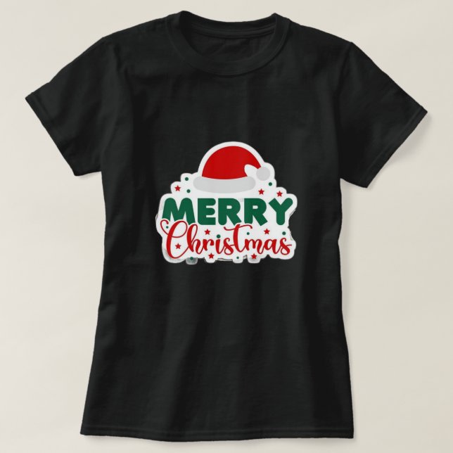 Camiseta feliz natal para mulher  (Frente do Design)