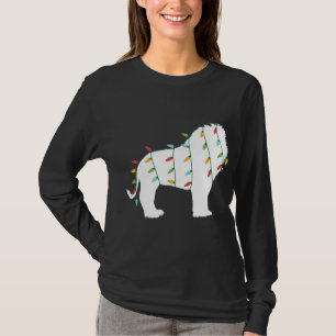 Camiseta Feliz Natal para o Amante de os animais das Luzes