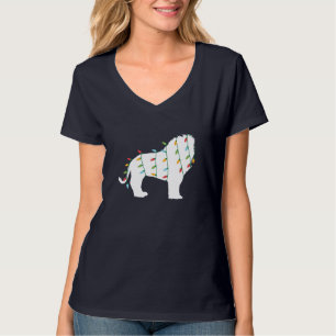 Camiseta Feliz Natal para o Amante de os animais das Luzes