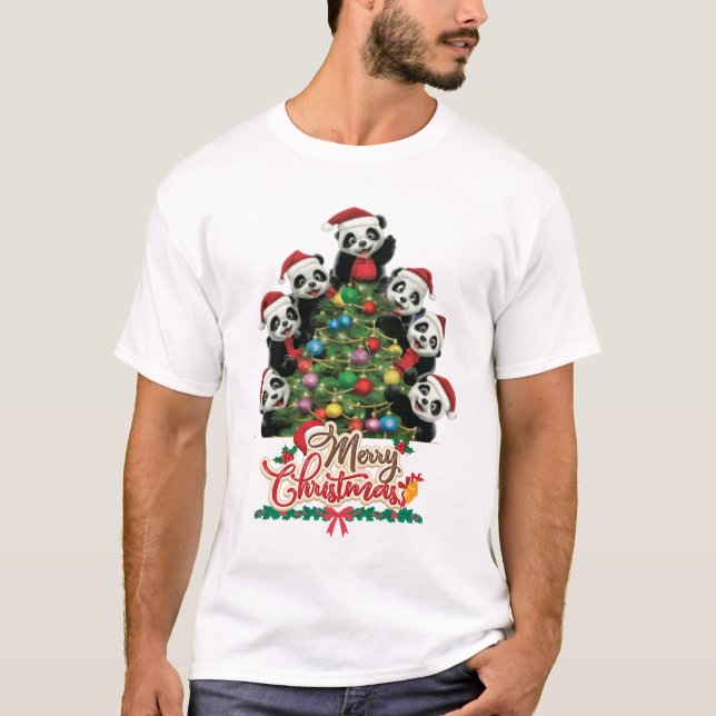 Camiseta Feliz Natal para o Urso (Frente)