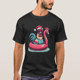 Camiseta Feliz Natal para os Papais noeis Flamingo Flo de j