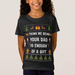 Camiseta Feliz Natal Para Pai Pai Natal Feio Suor