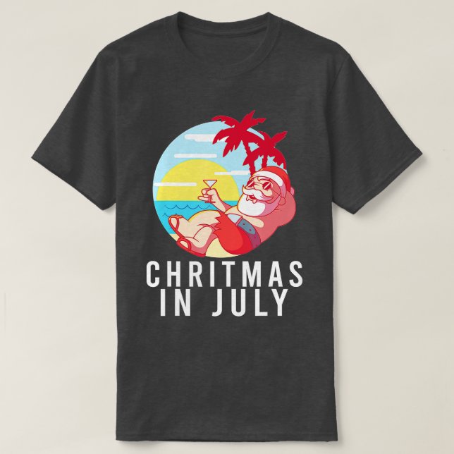 Camiseta Feliz Natal Para Papais noeis No Natal De Julho (Frente do Design)