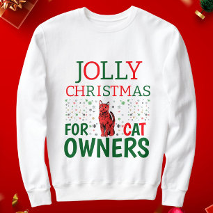 Camiseta Feliz Natal Para Proprietários De Gato Personaliza
