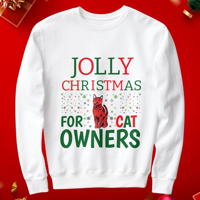 Camiseta Feliz Natal Para Proprietários De Gato Personaliza (Criador carregado)