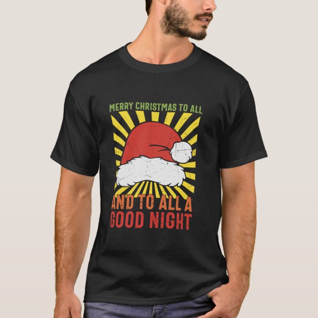 Camiseta Feliz Natal Para Todos E Boa Noite De Combate À Fa (Frente)