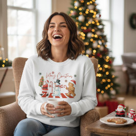 Camiseta Feliz Natal Personagens de Natal Lindos Papai Noel
