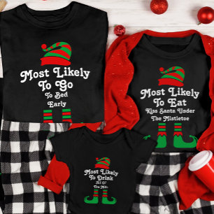Camiseta Feliz Natal Personalizado Da Família Mais Provável