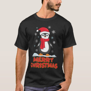 Camiseta Feliz Natal - Pinguim Gato