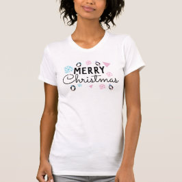 Camiseta Feliz Natal Pinguin Flocos de Neve Confetti
