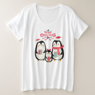 Camiseta Feliz Natal Pinguins
