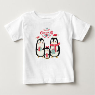 Camiseta Feliz Natal Pinguins