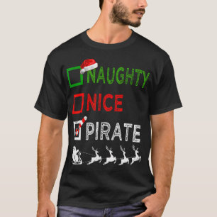 Camiseta Feliz Natal Pirata Engraçado Noel Hat X