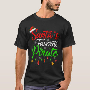 Camiseta Feliz Natal Pirata para Papais noeis Xmas