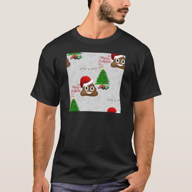 Camiseta feliz natal poo emoji (Frente)