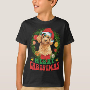Camiseta Feliz Natal Poodle Santa Hat Dog Lover Ugly Sw