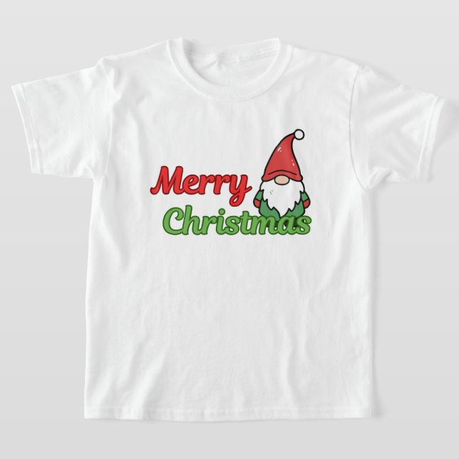 Camiseta "Feliz Natal" presente de Natal para crianças  (Postura )