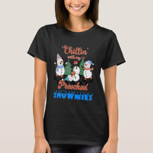 Camiseta Feliz Natal Professoras Relaxando com Meu Pré-Esco