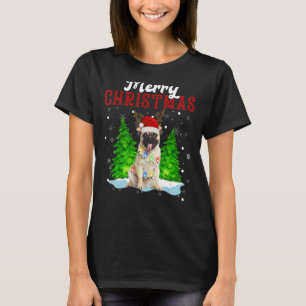 Camiseta Feliz Natal Pug Tree Lights Pug Natal