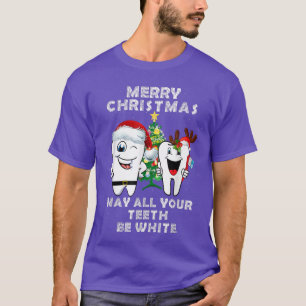 Camiseta Feliz Natal Que Todos Os Seus Dentes Sejam Brancos