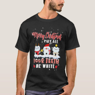 Camiseta Feliz Natal Que Todos Os Seus Dentes Sejam Dentári
