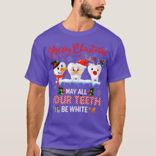 Camiseta Feliz Natal Que Todos Os Seus Dentes Sejam Dentári