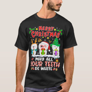 Camiseta Feliz Natal Que Todos Os Seus Dentes Sejam Dentári