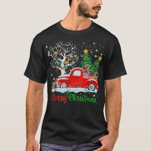Camiseta Feliz Natal Red Truck Horário das Árvores de Natal