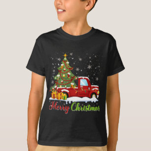 Camiseta Feliz Natal Red Truck Horário das Árvores de Natal