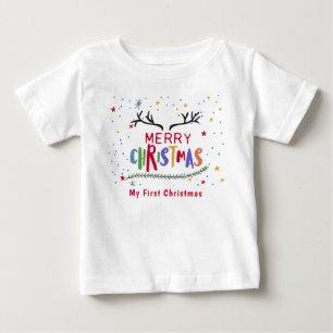 Camiseta Feliz Natal Reindeer Antlers Divertido