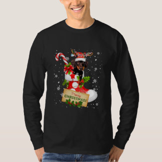 Camiseta Feliz Natal - Reindeer de Papais noeis das Luzes d