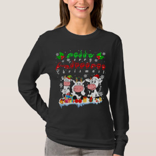 Camiseta Feliz Natal Reindeer Papais noeis ELF Cow Farmer A