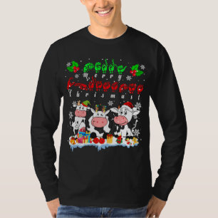 Camiseta Feliz Natal Reindeer Papais noeis ELF Cow Farmer A