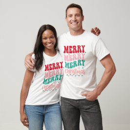 Camiseta Feliz Natal Retro Typografia Natal