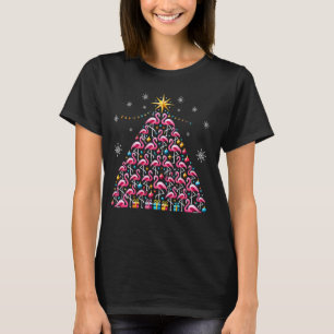 Camiseta Feliz Natal, Rosa Flamingo, Sobre Papai Noel Xm