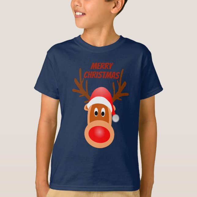 Camiseta Feliz Natal Rudolph tee (Frente)