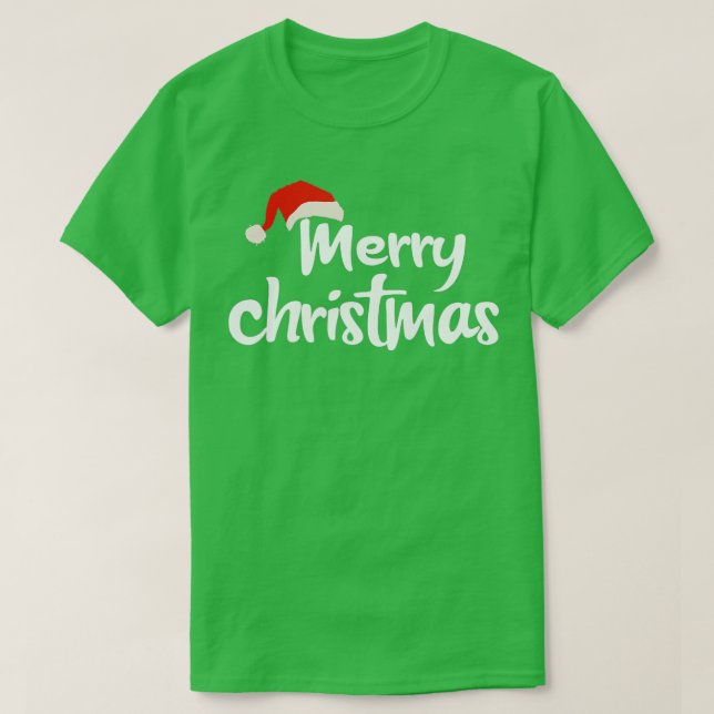 Camiseta Feliz Natal Santa Hat 2 (Frente do Design)