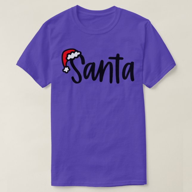Camiseta Feliz Natal Santa Hat Natal Natal Natal (Frente do Design)