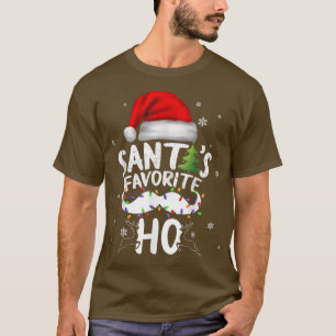 Camiseta Feliz Natal Santas Favoritas Ho Xmas