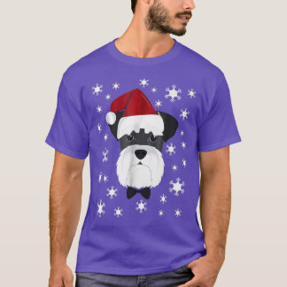 Camiseta Feliz Natal Schnauzer Cachorro Feio Prêmio de Swea