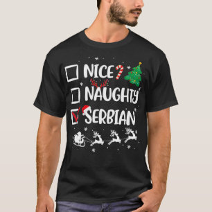Camiseta Feliz Natal Sérvio Engraçado Santa Hat Xma