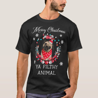 Camiseta Feliz Natal seu animal imundo- Natal engraçado