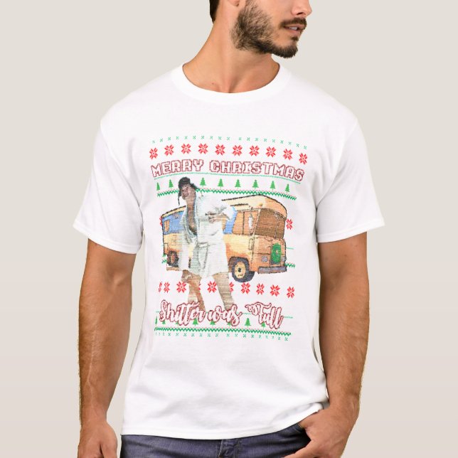 Camiseta Feliz Natal Shitters Cheio Funny Holiday Ugly C (Frente)