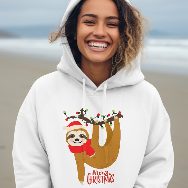 Camiseta Feliz Natal Sloth | Feriados (Criador carregado)