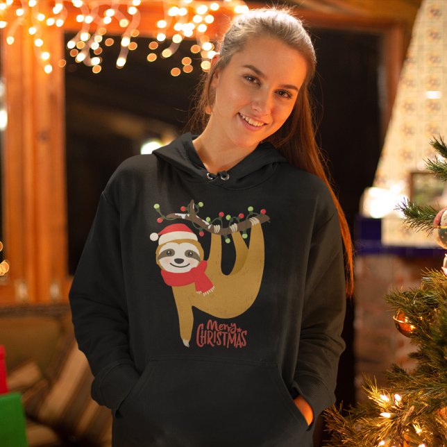 Camiseta Feliz Natal Sloth | Feriados (Criador carregado)