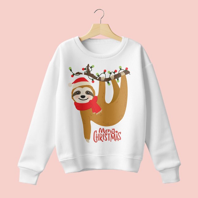Camiseta Feliz Natal Sloth | Feriados (Criador carregado)
