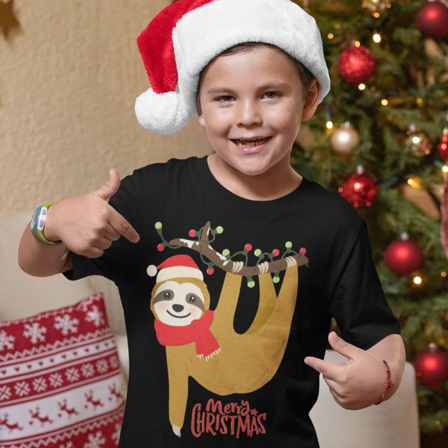 Camiseta Feliz Natal Sloth | Feriados (Criador carregado)