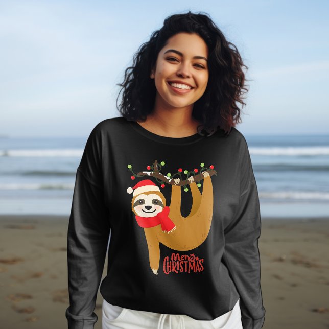 Camiseta Feliz Natal Sloth | Feriados (Criador carregado)